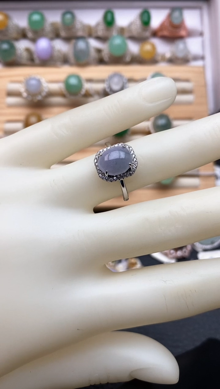 【闪购商品】翡翠戒指银S925镶嵌/0005