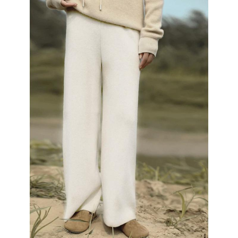 复古阔腿裤女秋冬加厚慵懒风垂感休闲直筒裤