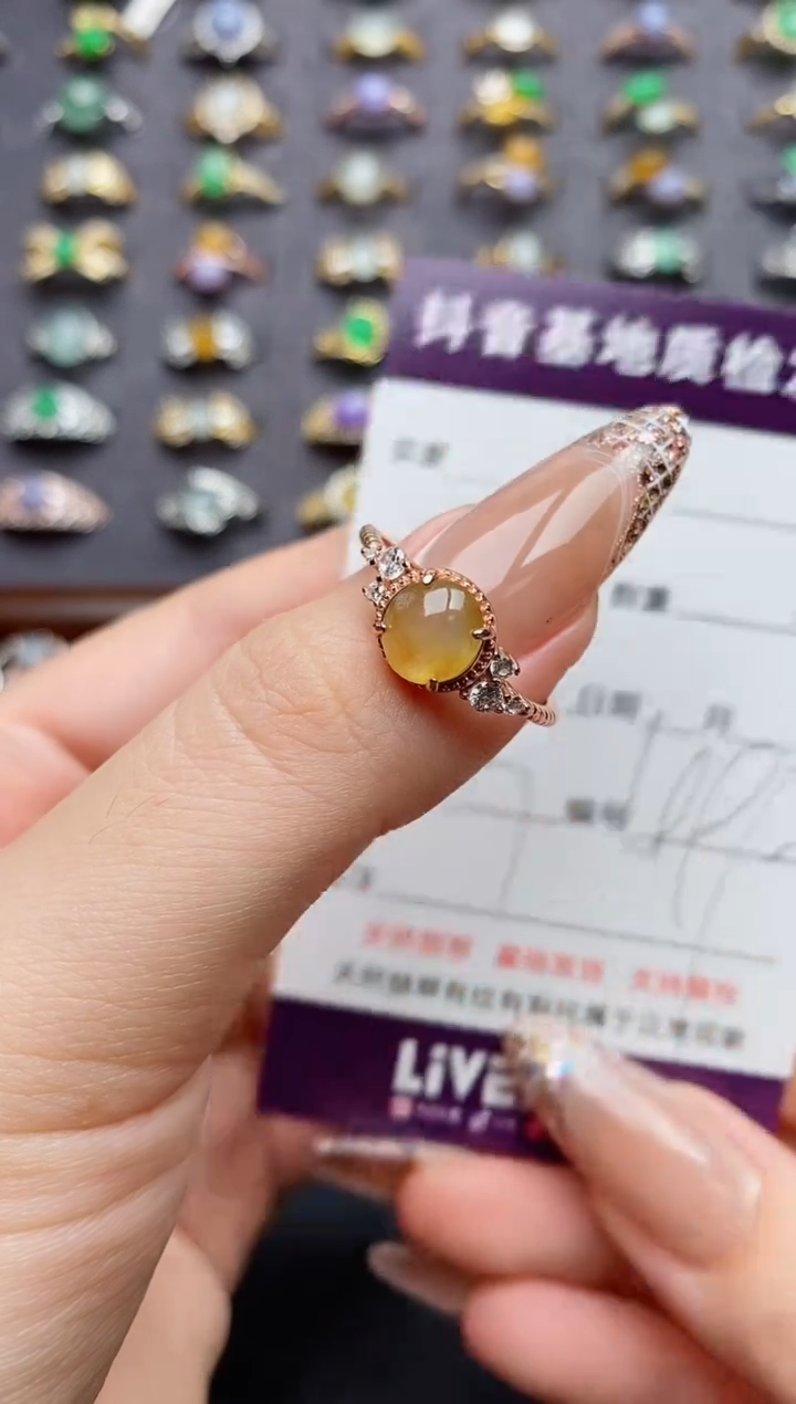 翡翠戒指银S925镶嵌.......