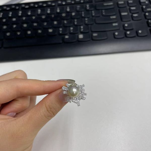 【Nami】尊鼎珍珠-S925银海水珍珠澳白巴洛克戒指9-10mm