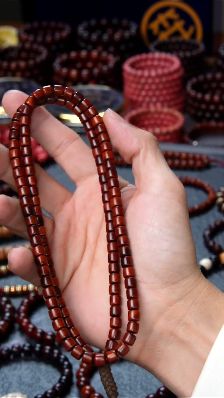 手串/手链小叶紫檀SG025  印度小叶紫檀藏式竹节5.3*6mm多圈