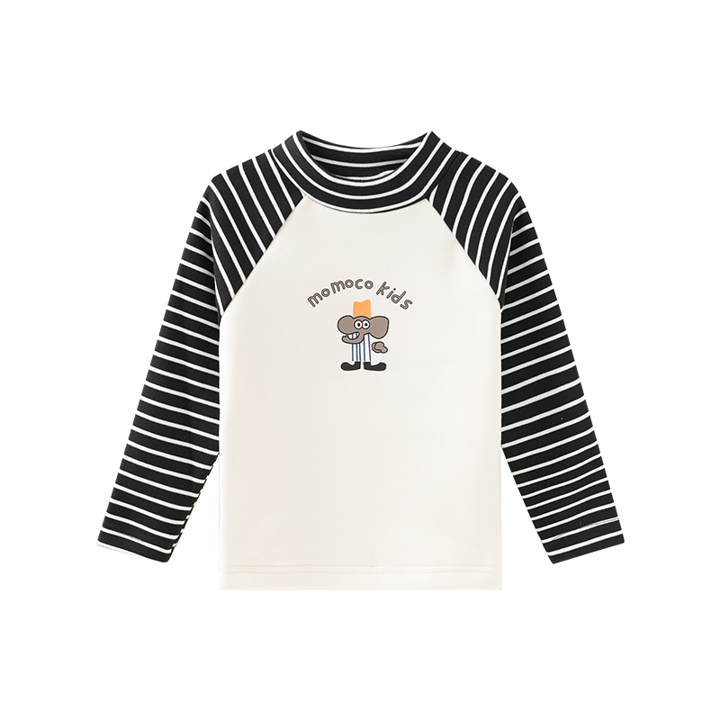 MOMOCO/玛米玛卡2025冬季新款中大童保暖拼接打底衫77430239006