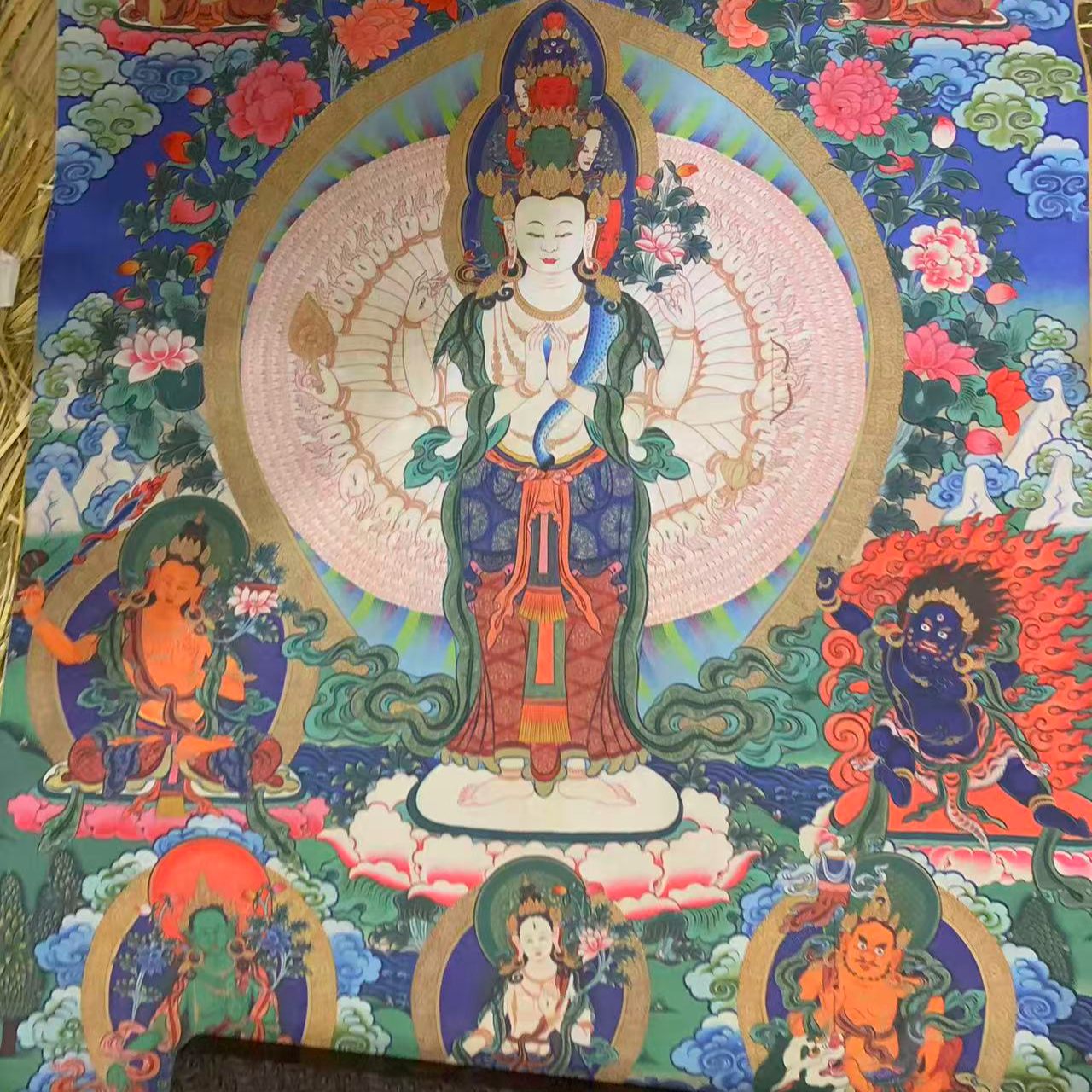 高端精品千手观音绘画类唐卡AA110