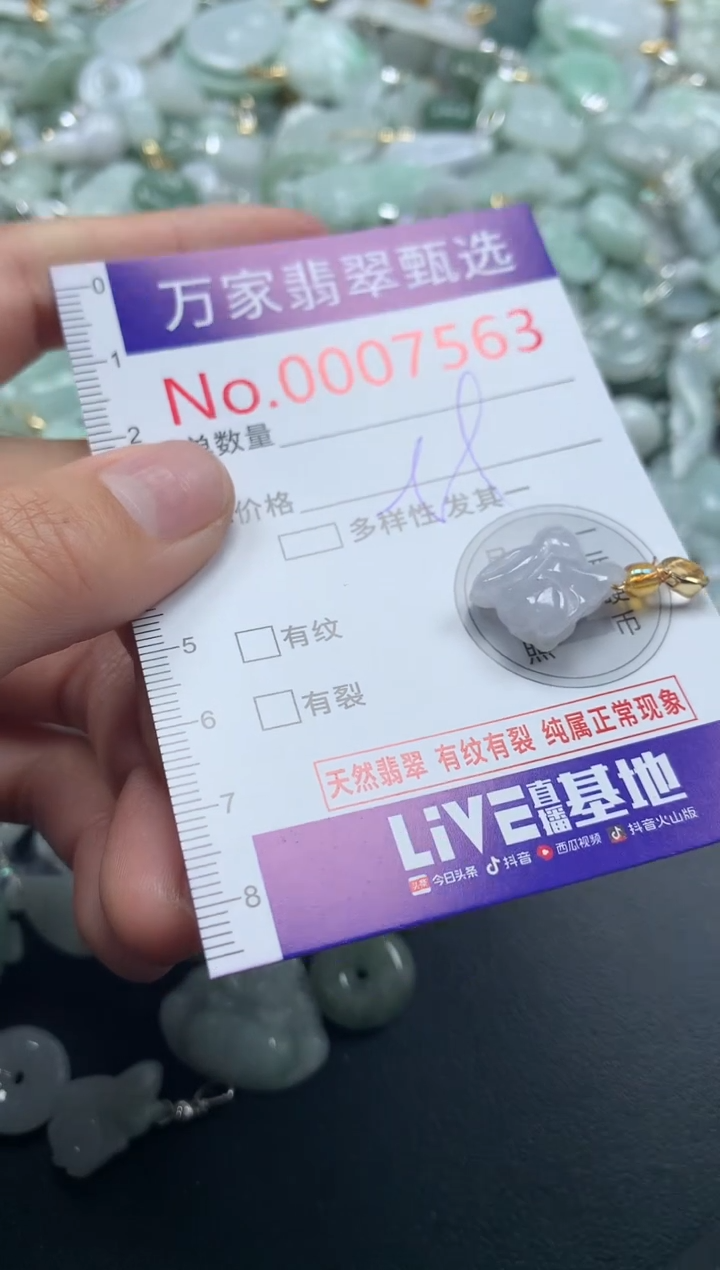 吊坠(不含链)未镶嵌翡翠7563
