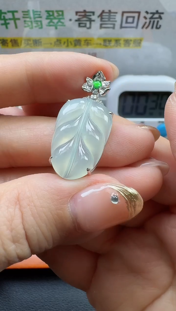 【闪购商品】翡翠颈饰18K金镶嵌寄售回流，不退不换