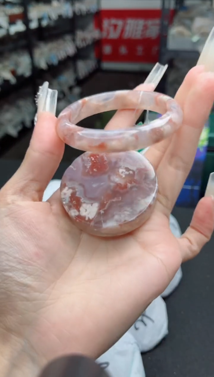 石英质玉手镯未镶嵌53圈口（赠品镯心）3668004