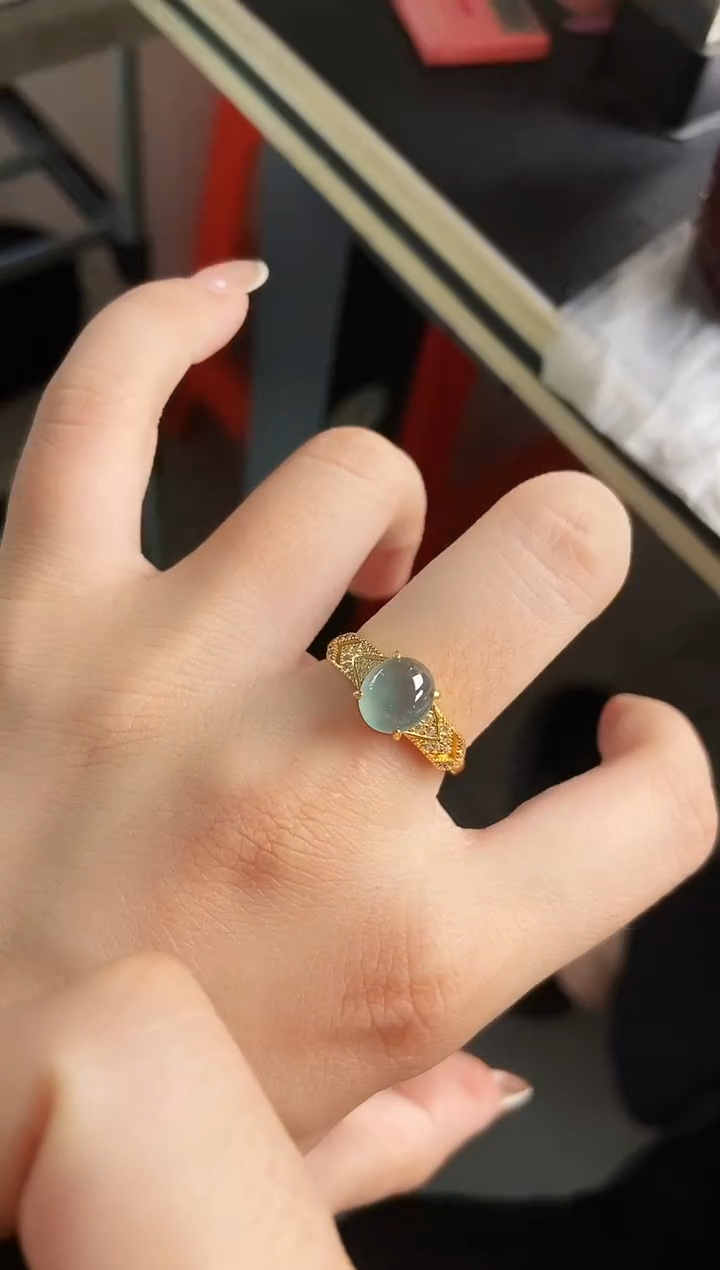 银S925镶嵌戒指翡翠21