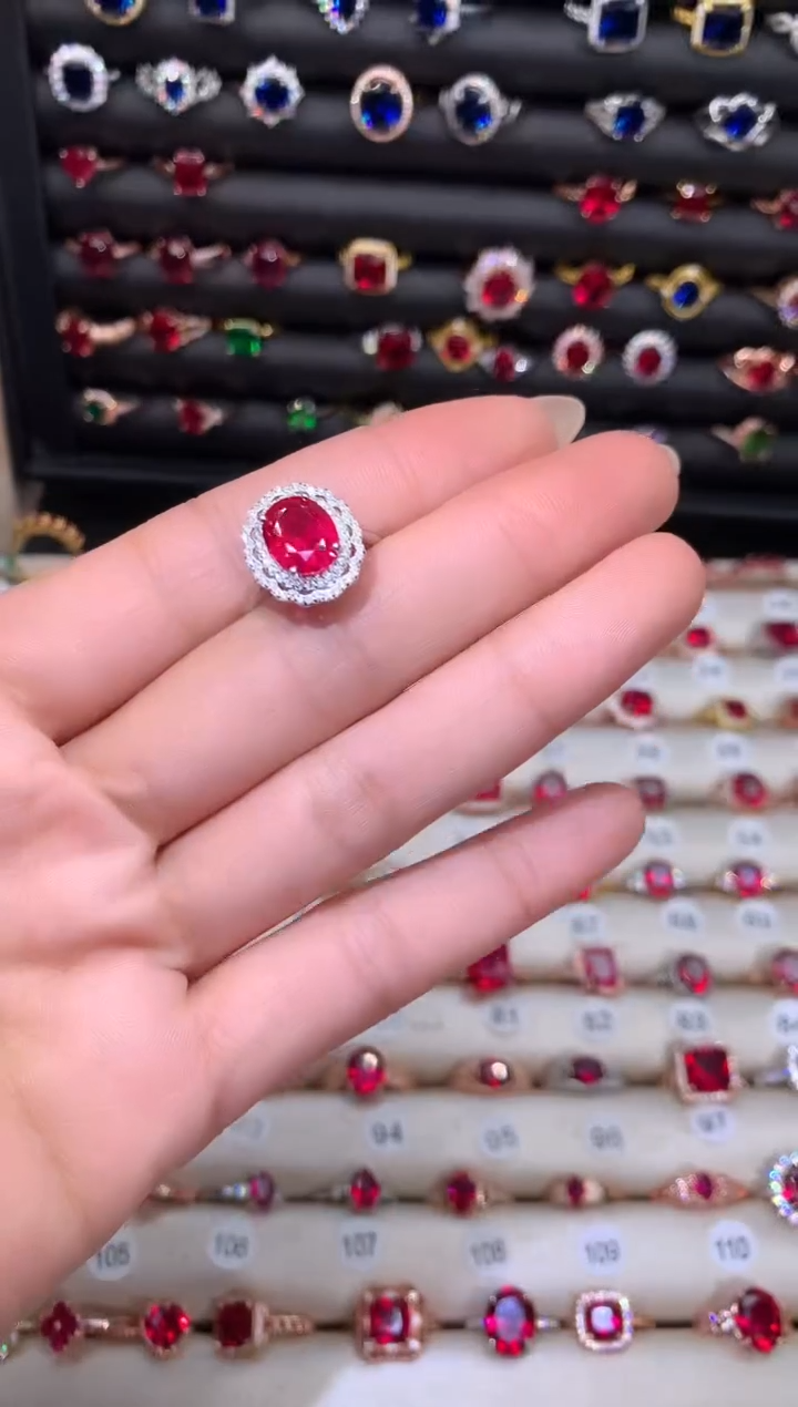 【闪购商品】红宝石戒指银S925镶嵌1