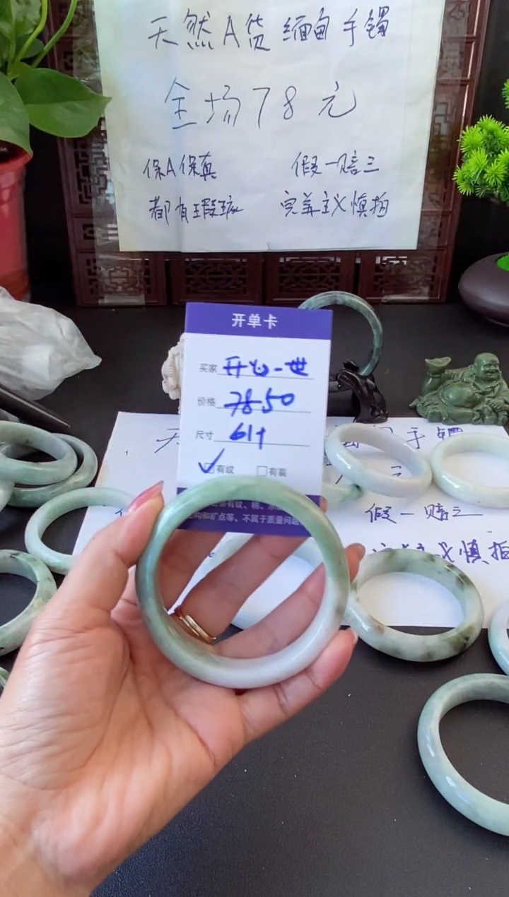 未镶嵌手镯翡翠开**世翡翠手镯#13