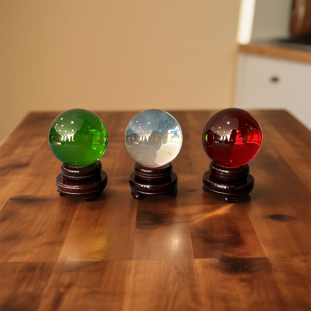 易选水晶风水球摆件