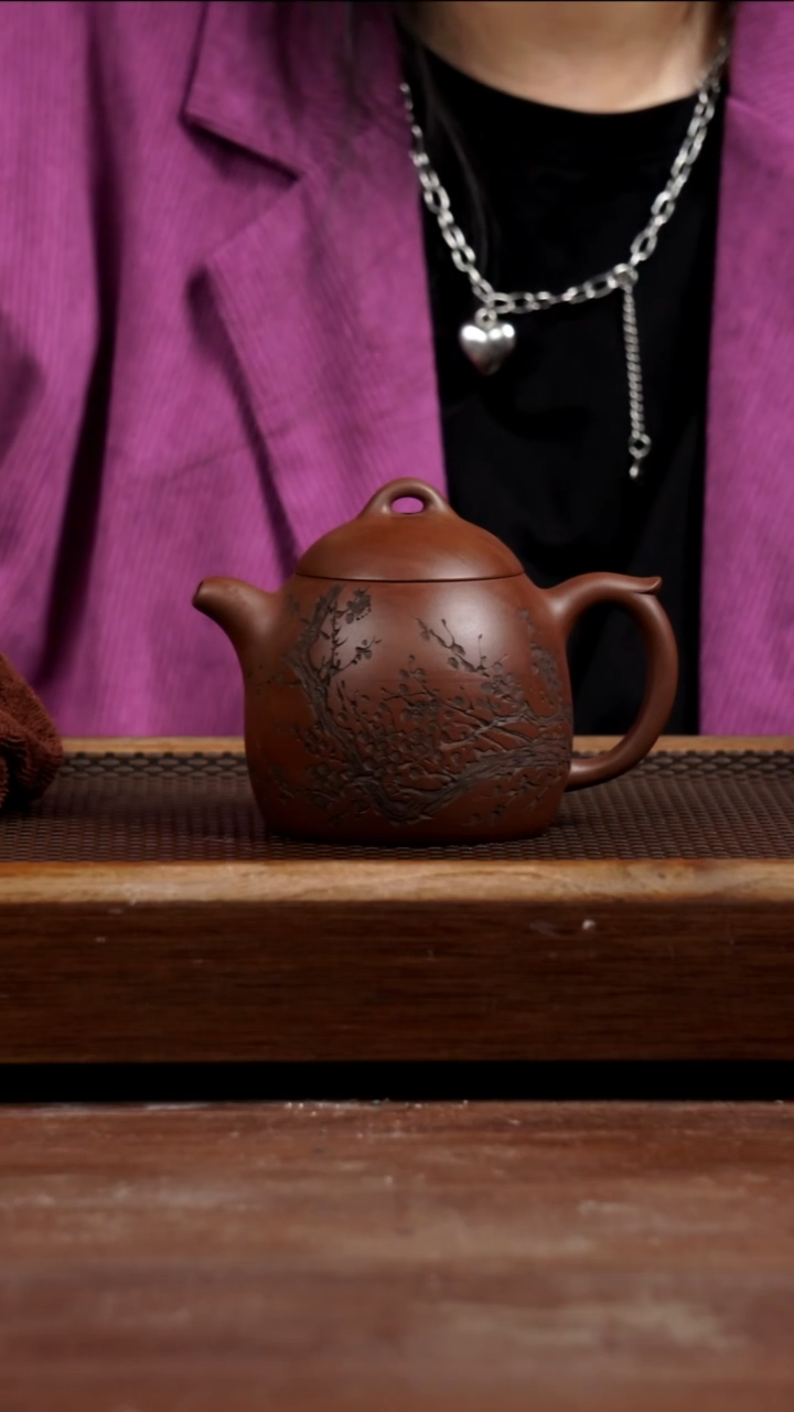 茶壶紫砂80年代一厂老紫泥秦权270CC280CC