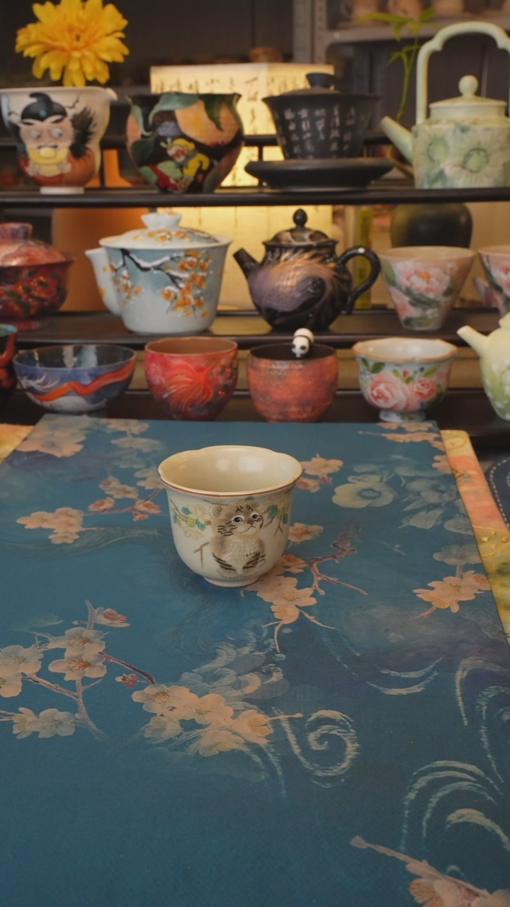 【闪购商品】桂花喵系列 花口杯