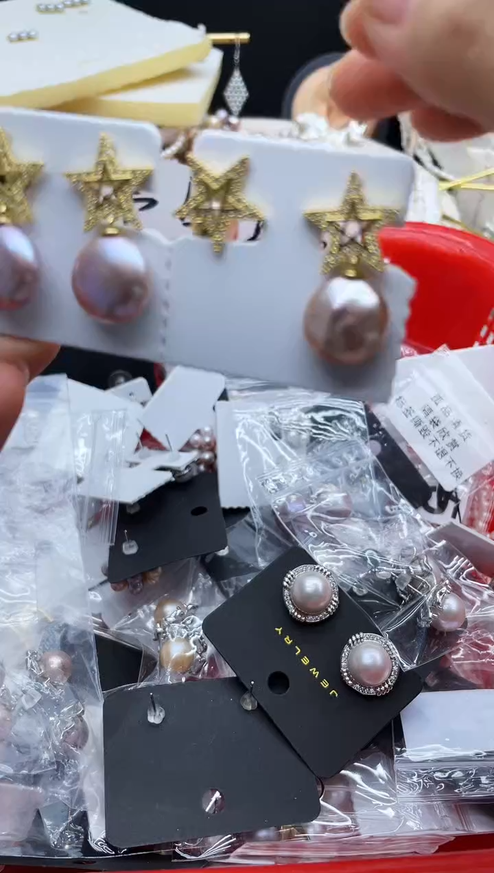 未镶嵌耳饰淡水珍珠耳环多样性发其一