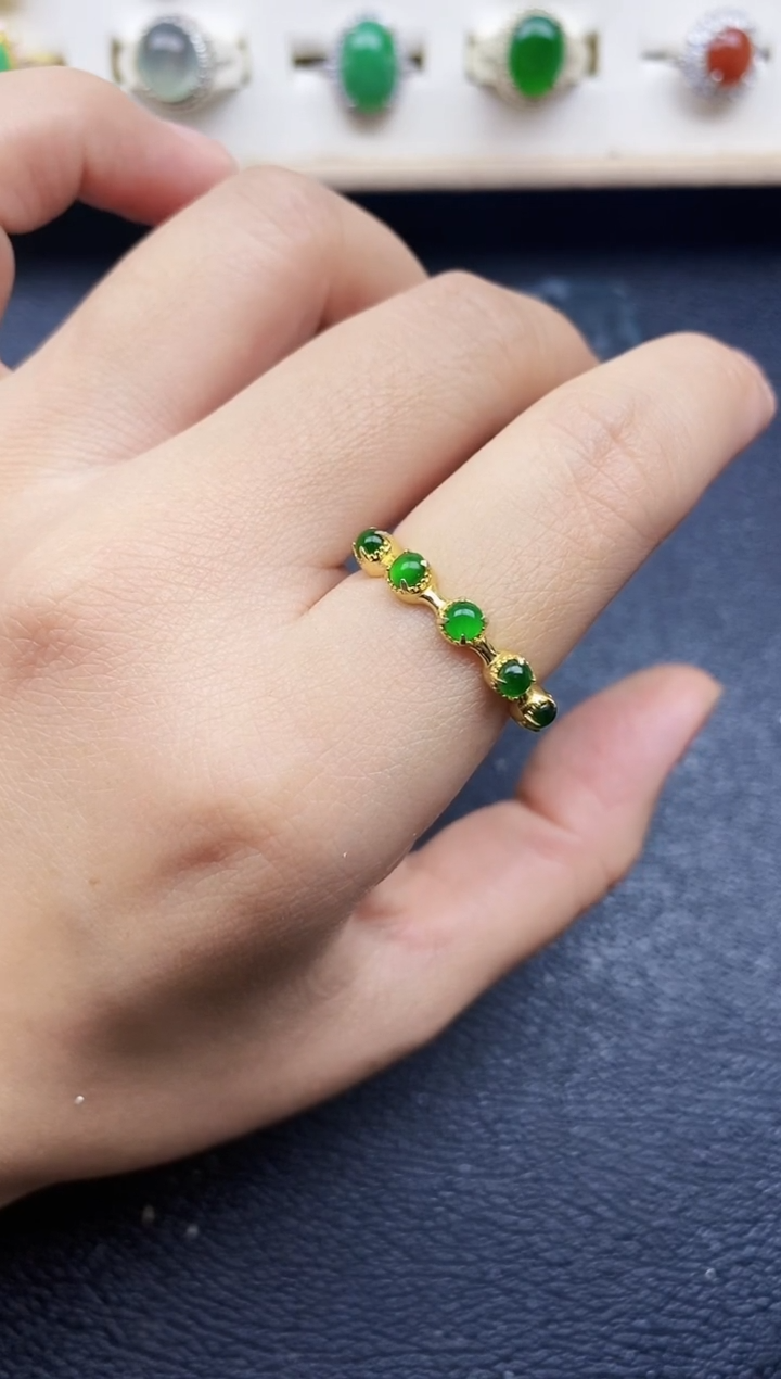 【闪购商品】翡翠戒指银S925镶嵌11111