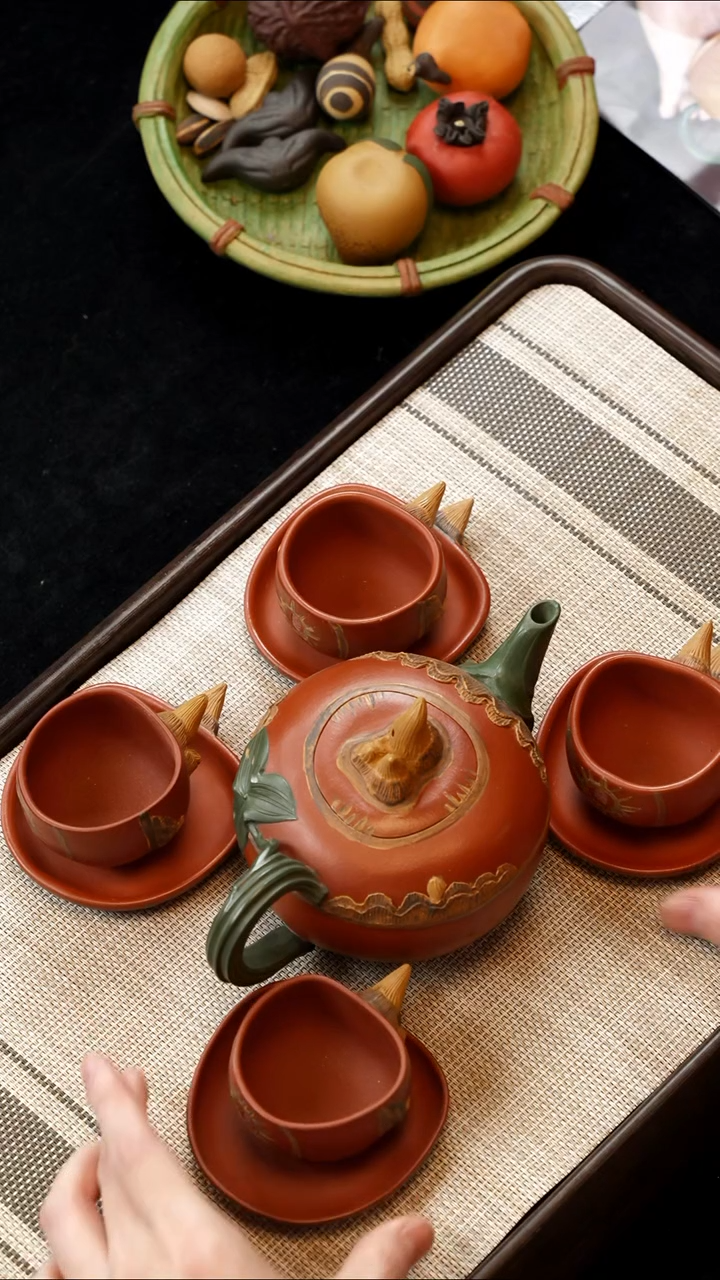 【闪购商品】紫砂茶壶【k013】马蹄套组