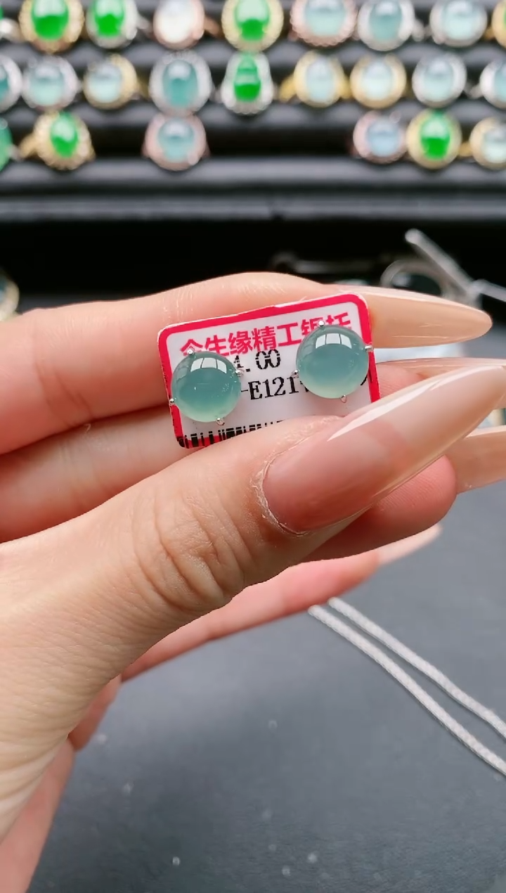 【闪购商品】翡翠戒指银S925镶嵌111111