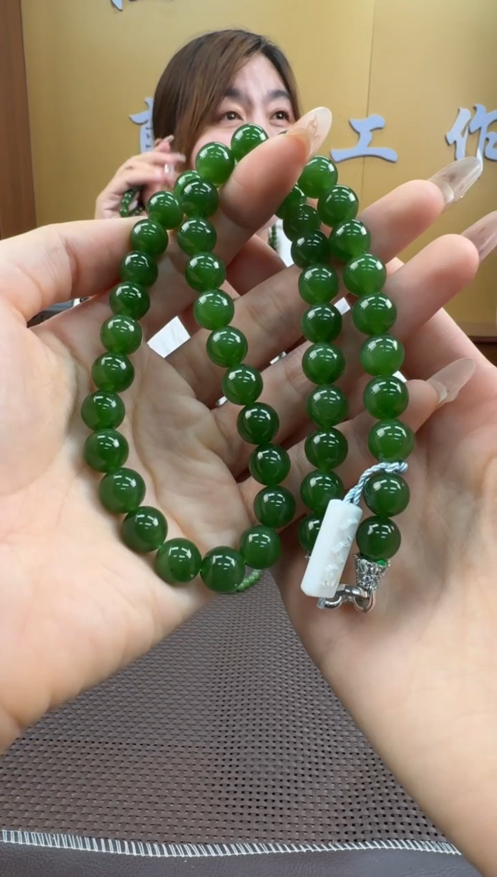 【闪购商品】和田玉项链未镶嵌9-10mm