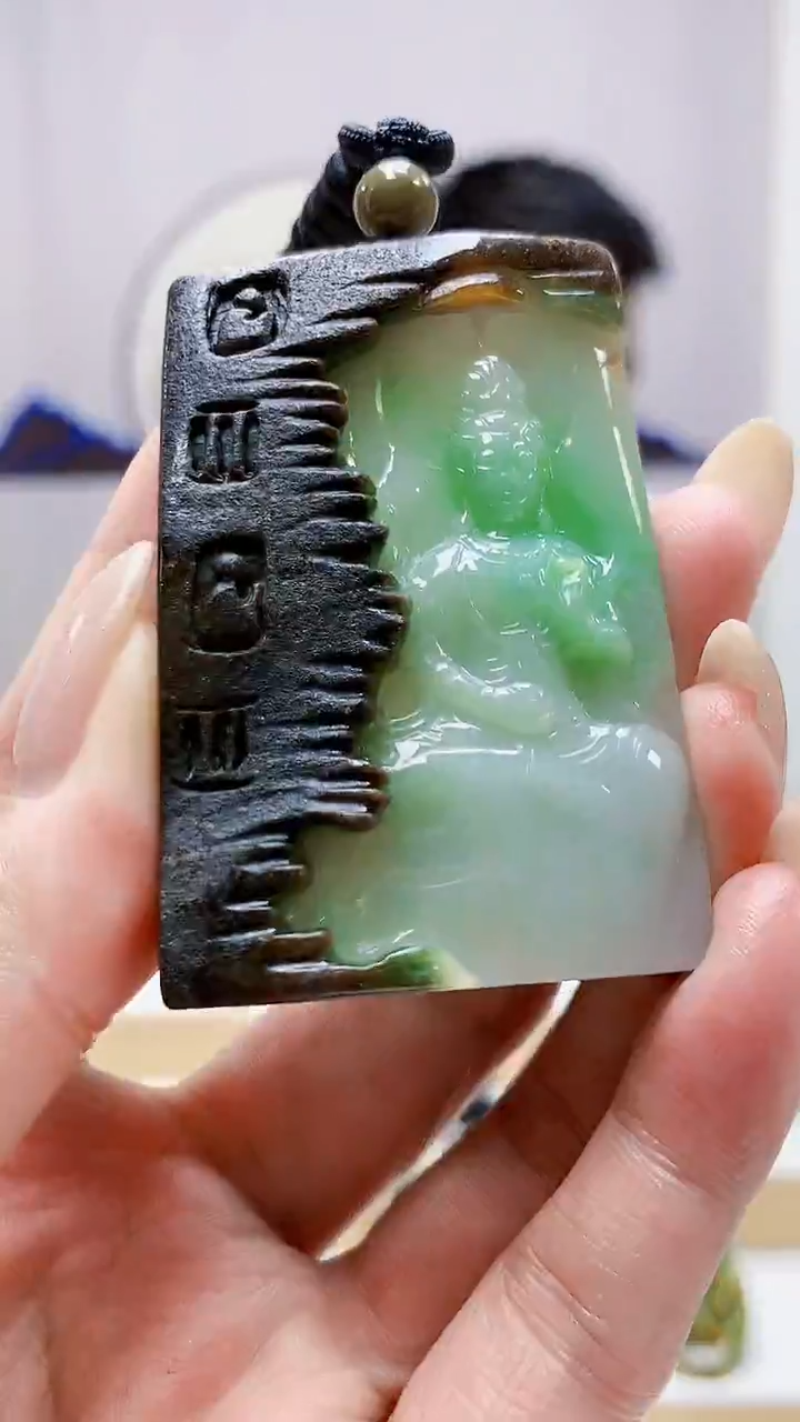 未镶嵌定制翡翠5028MM-毛货挂件7