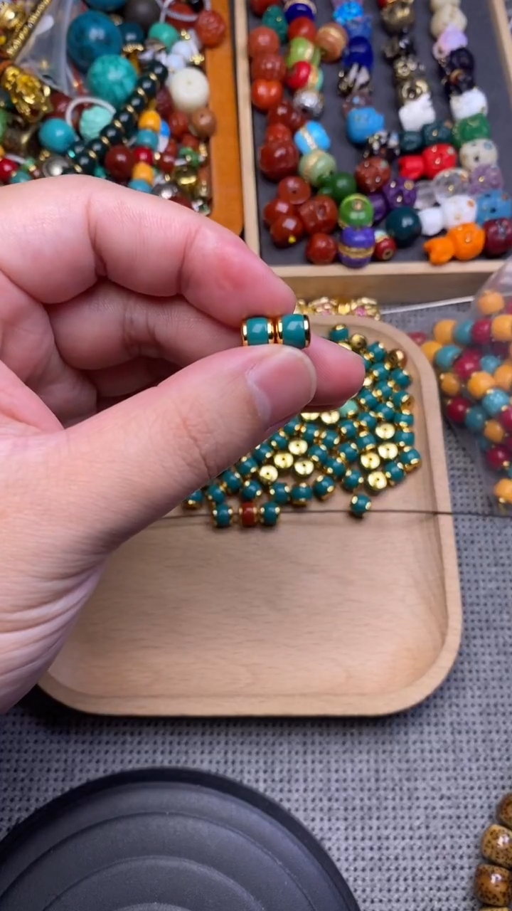 手工艺品琉璃精工镶嵌汉堡卡6+mm 一对发