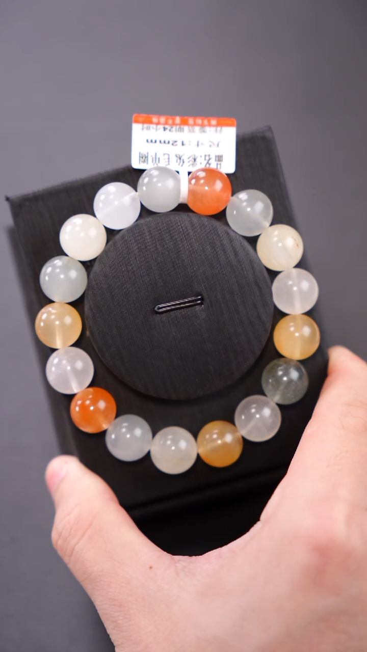 【闪购商品】水晶单圈未镶嵌Q042彩兔毛单圈12mm