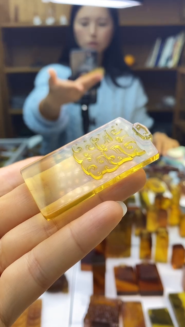 琥珀颈饰未镶嵌双***️SN89-103（左右逢源）