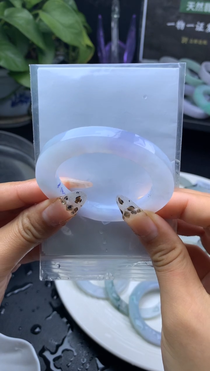 【闪购商品】定制翡翠翡翠手镯定制未镶嵌冰紫47-57