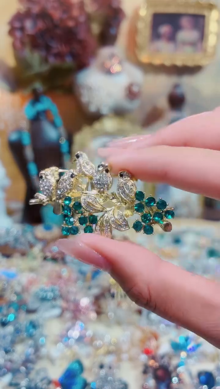 合成立方氧化锆铜合金鸟语花香4023