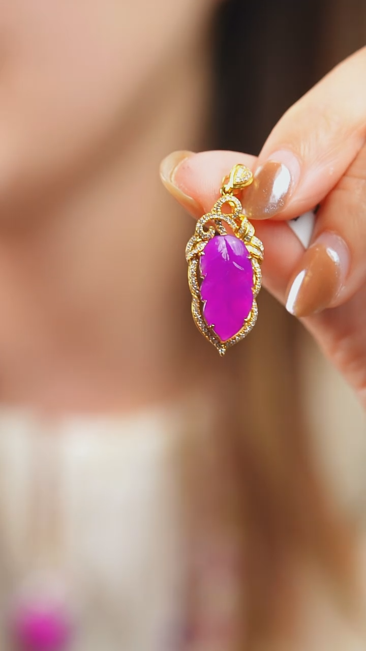 苏纪石（舒俱来）18K金镶嵌吊坠(不含链)20