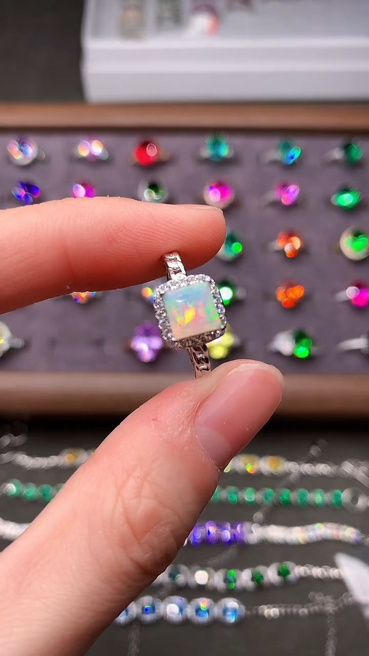 【闪购商品】欧泊戒指银S925镶嵌······