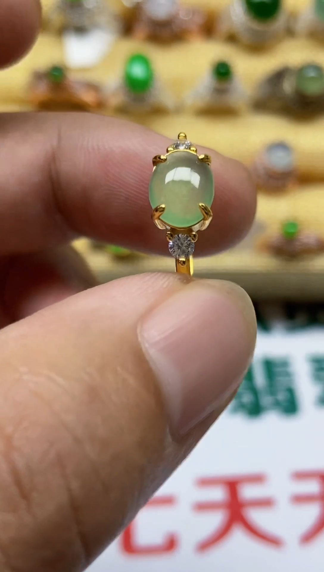 【闪购商品】翡翠戒指银S925镶嵌0000