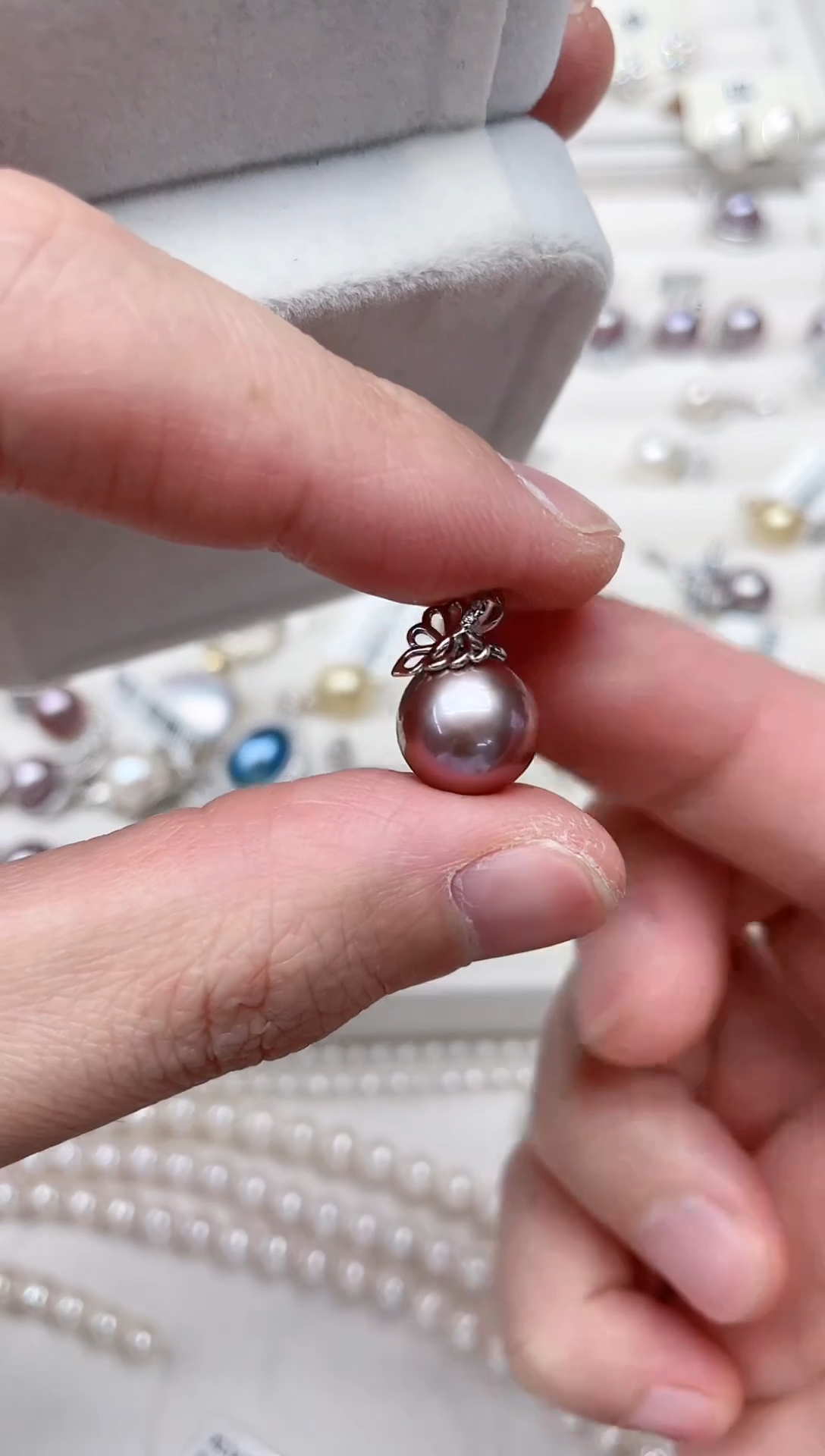 【闪购商品】淡水珍珠吊坠(不含链)银S925镶嵌吊坠