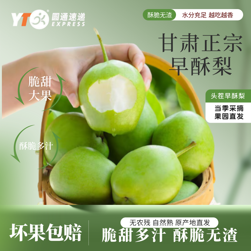 【甘肃正宗】敦煌正宗早酥梨新鲜应季香甜多汁现采现发水果