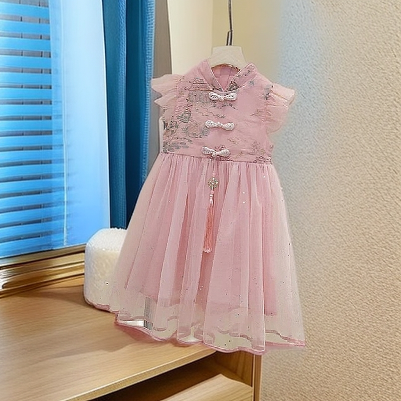 女童夏装连衣裙2025新款儿童裙子背心裙