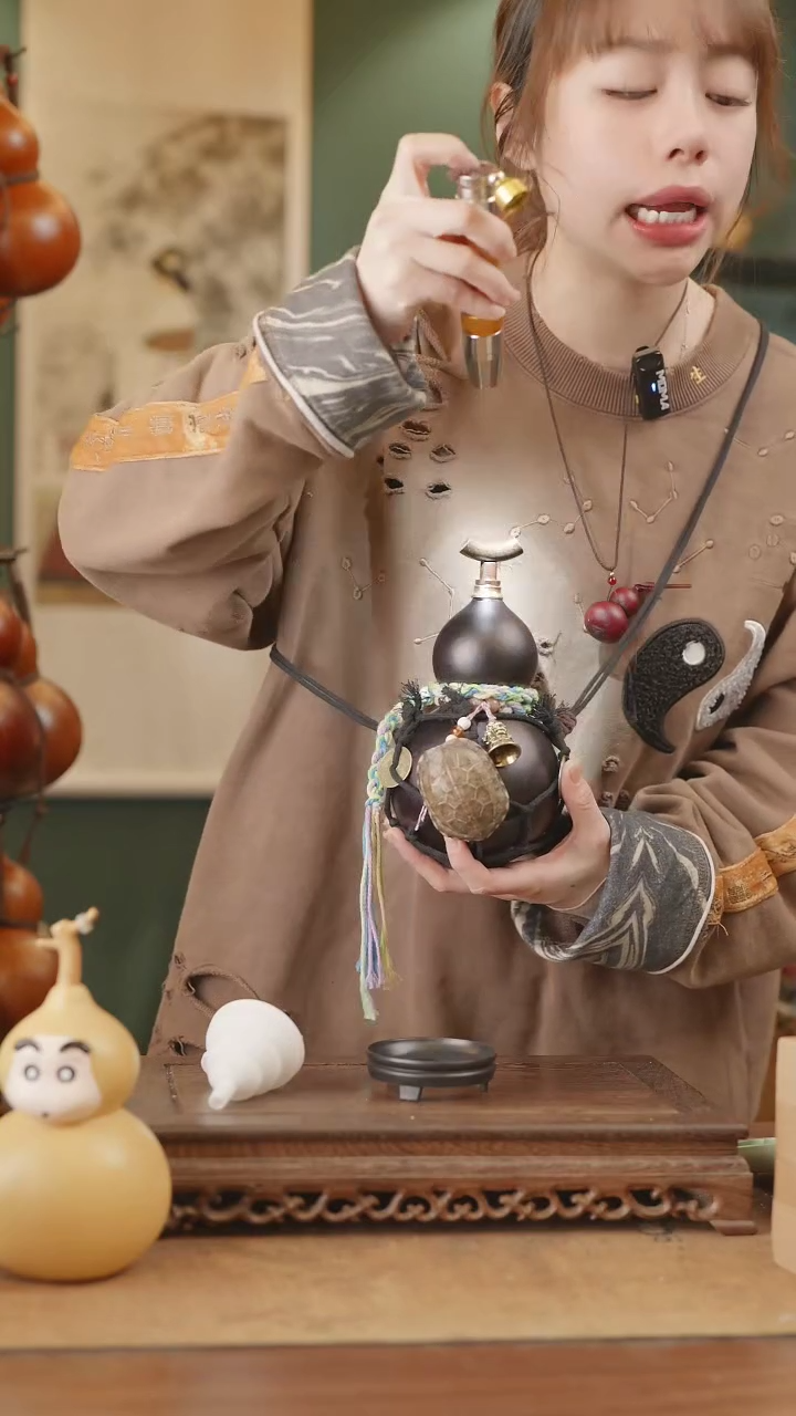 【闪购商品】45号精品天然大漆工艺防渗内胆酒葫芦~