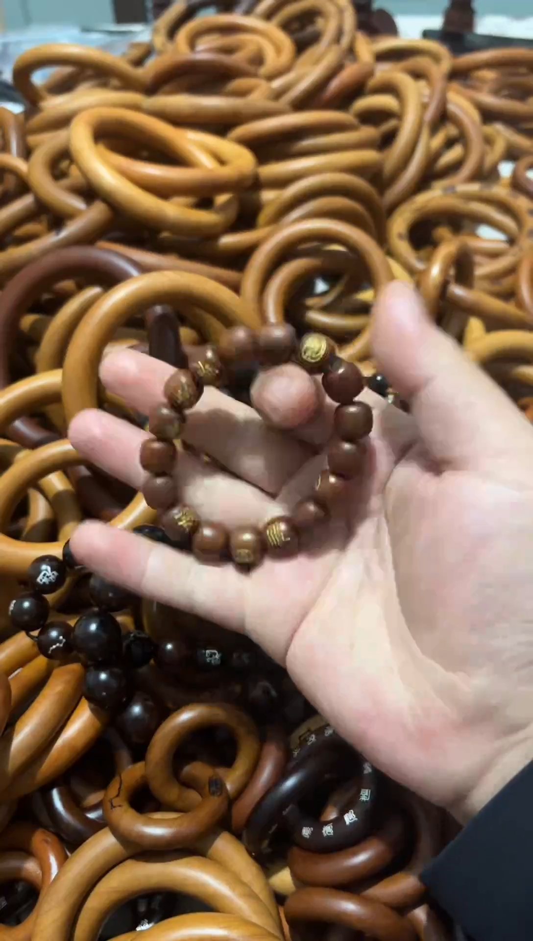 【闪购商品】枣木雷击枣木鎏金手串