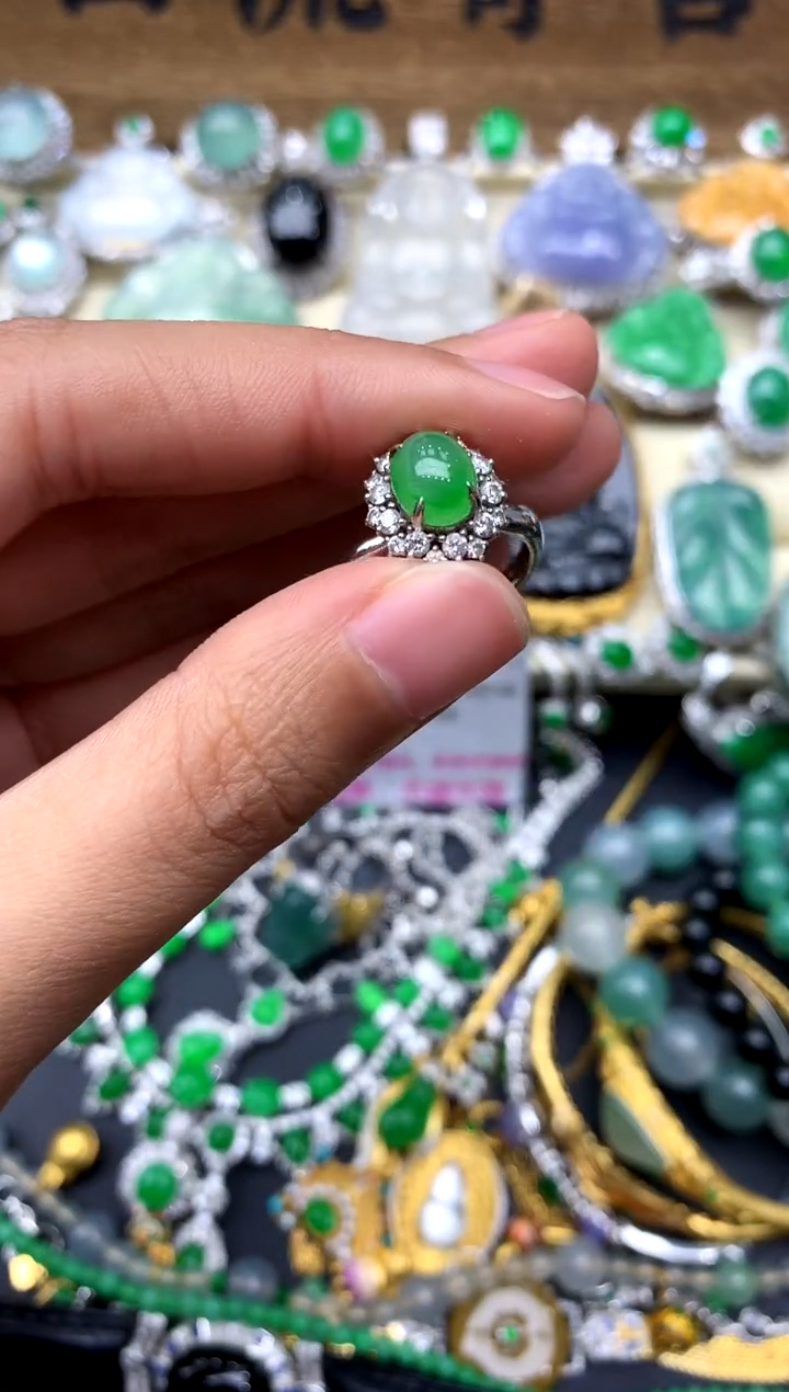 【闪购商品】翡翠戒指18K金镶嵌267-中国好珍宝