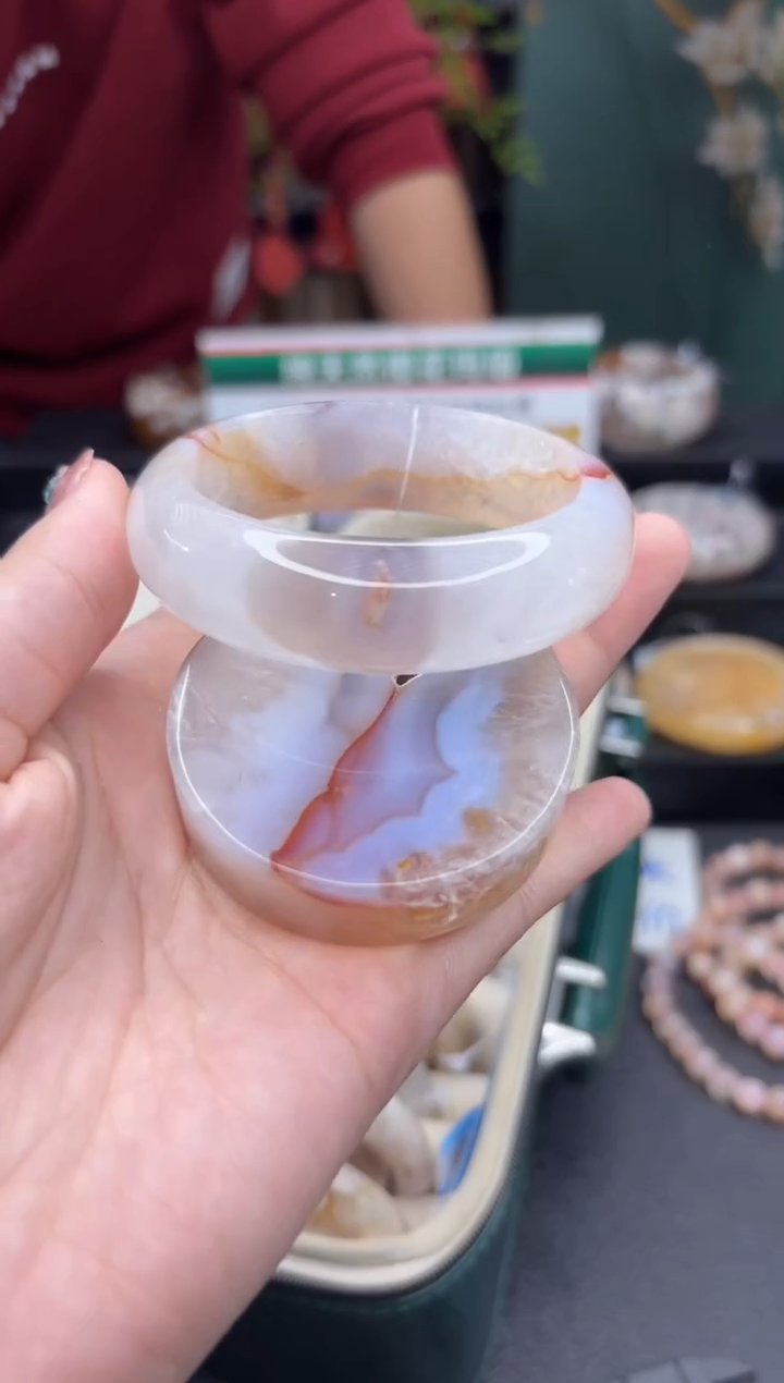 【闪购商品】石英质玉手镯未镶嵌42（56圈赠送镯心）