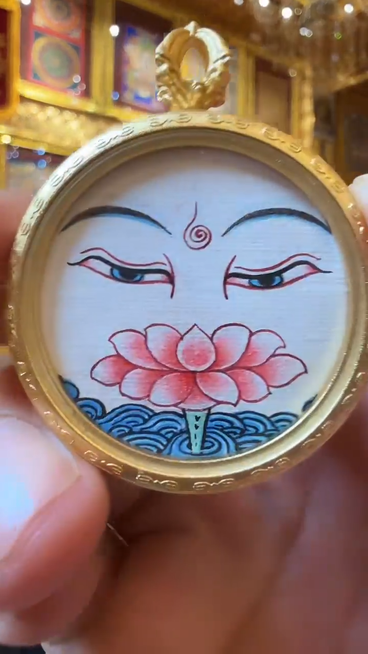 吊坠白观老师-罗藏热杰手绘唐卡