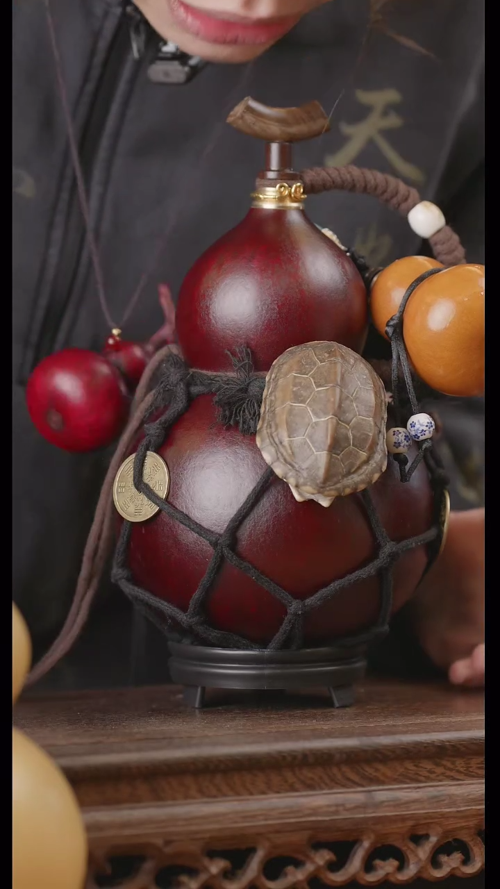 【闪购商品】282号精品天然大漆工艺防渗内胆酒葫芦~