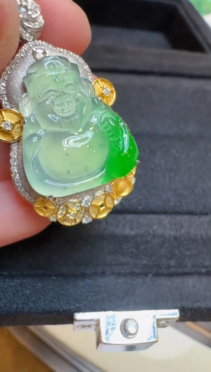 【闪购商品】翡翠吊坠(不含链)18K金镶嵌多样性团购发一件