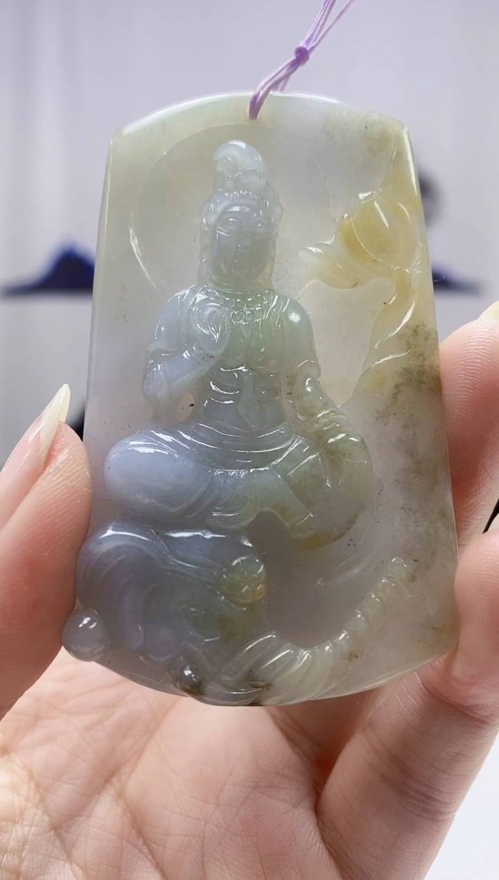 定制翡翠未镶嵌小**.4688DD-毛货挂件