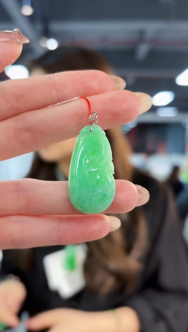 【闪购商品】翡翠颈饰18K金镶嵌缅料A货/支持复检/一件