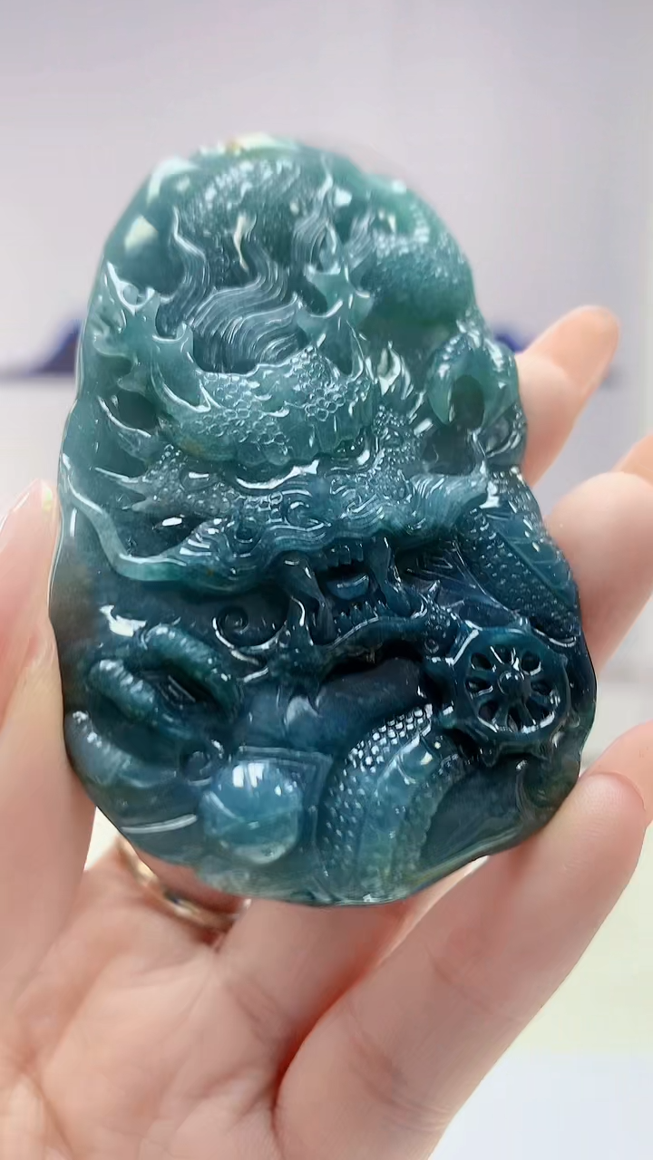 【闪购商品】定制翡翠未镶嵌4917DD-毛货挂件92