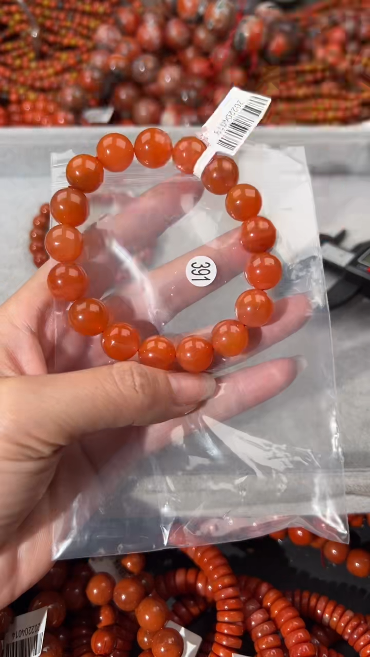 南红玛瑙未镶嵌手串12+