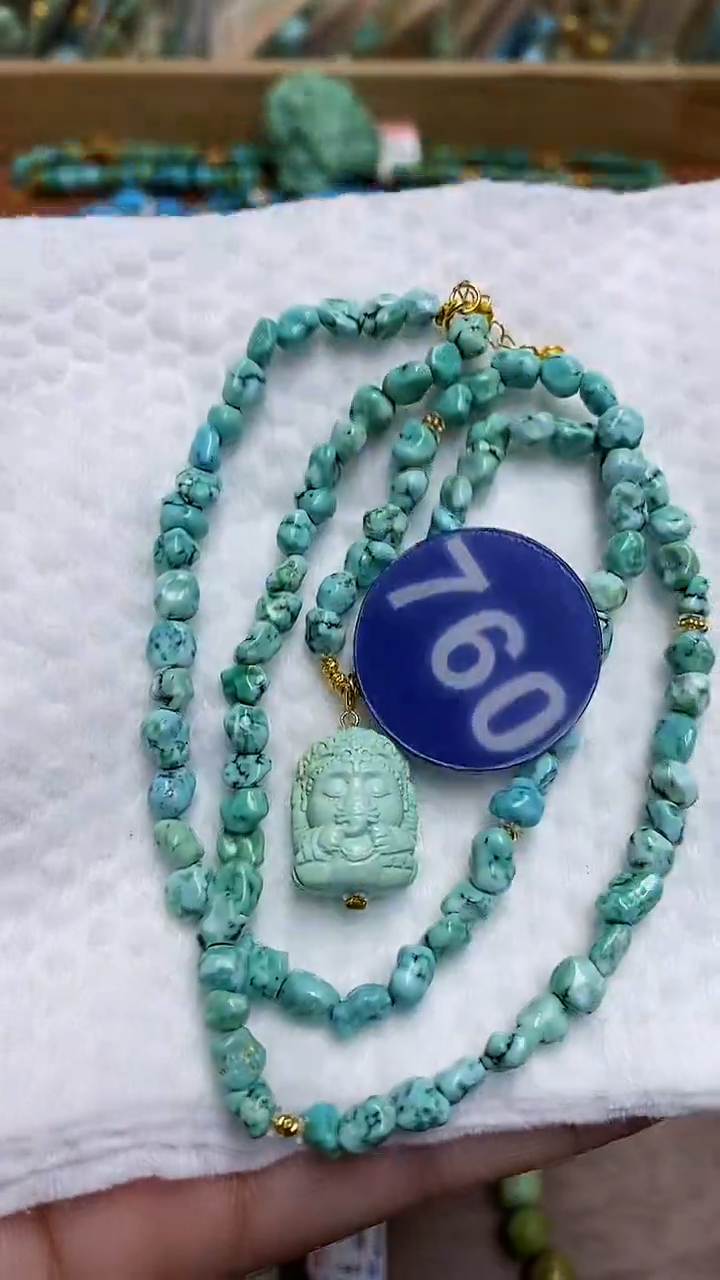 【闪购商品】绿松石项链18K金镶嵌760