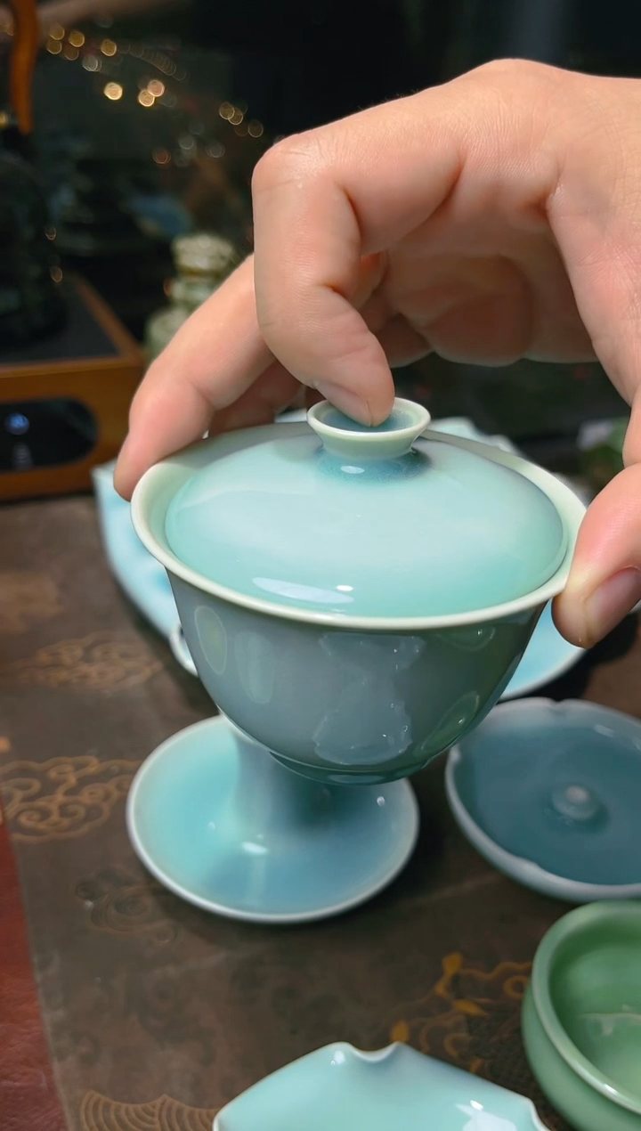 【闪购商品】王牌·素影·盖碗·手工·