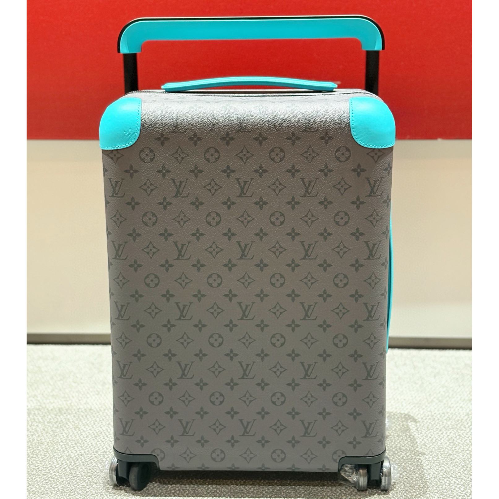 99新 LouisVuitton/路易威登 老佛爷绿松石拉杆箱登机行李箱55