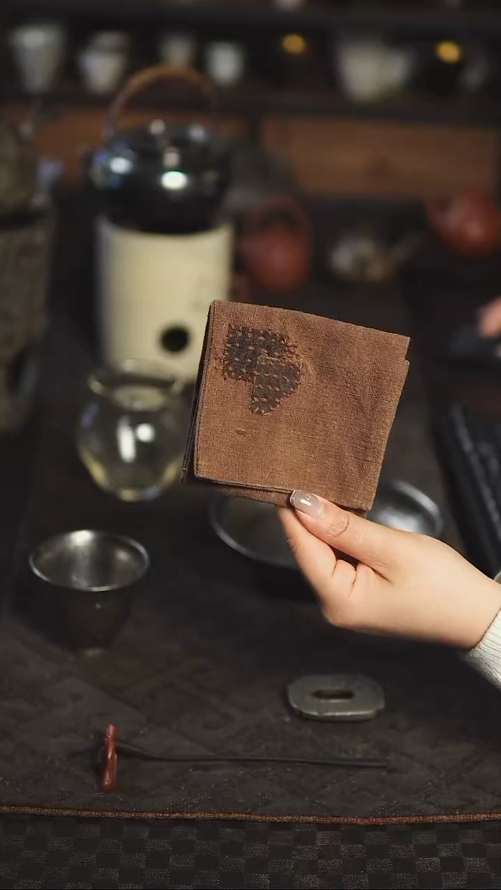 【闪购商品】几席之上 柿染茶巾9*26