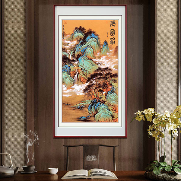 葛溪月老师展览代表作品——《宫彩山水陋室铭图》