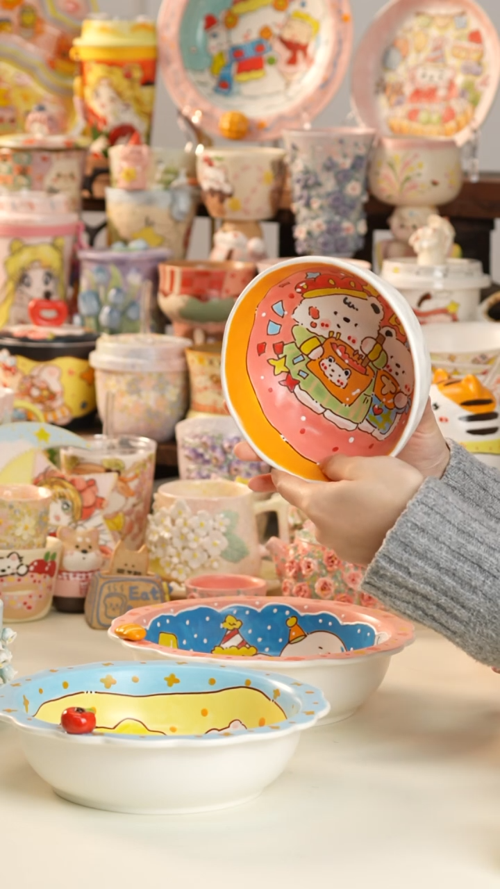 其他陶景德镇釉下彩手绘设计师款陶瓷